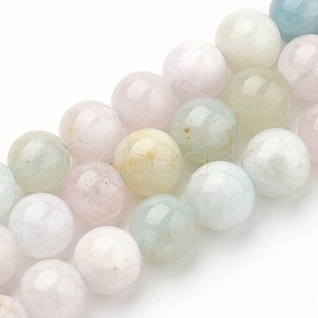 Natural Morganite Beads Strands G-S279-07-8mm-1