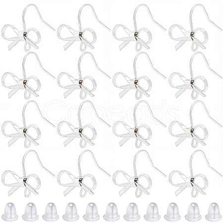 28Pcs Bowknot Shape Brass Earring Hook DIY-SP0001-06P-1
