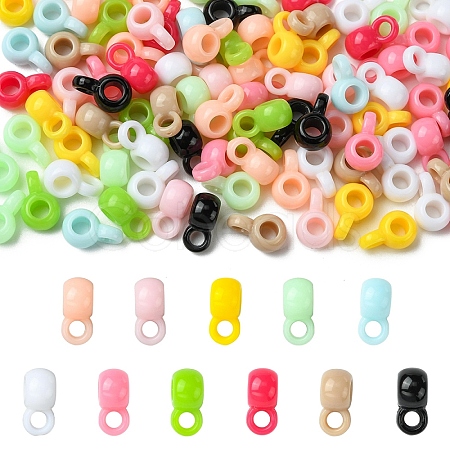 100Pcs Opaque Acrylic Tube Bail MACR-YW0004-67-1