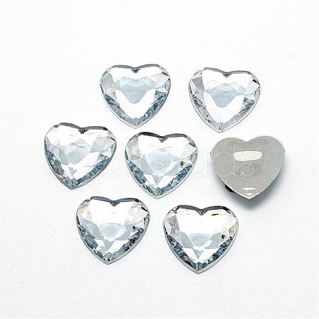 Acrylic Rhinestone Flat Back Cabochons GACR-Q009-25x25-15-1