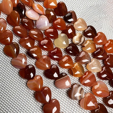 Natural Red Agate Beads Strands HEAR-PW0002-083-02-1