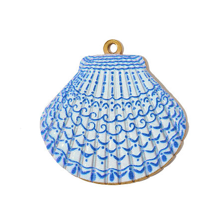 304 Stainless Steel Enamel Pendants STAS-OY005-30G-1