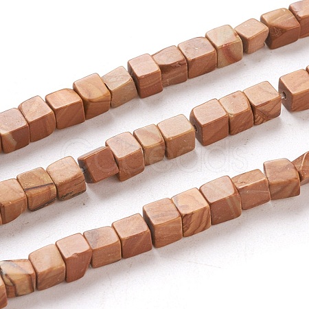 Natural Wood Lace Stone Beads Strands G-F631-K07-1