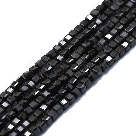 Natural Black Spinel Beads Strands G-P457-B01-31-1