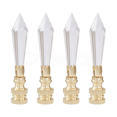 4Pcs Glass Lampshade Decorations AJEW-SW0001-03LG-1