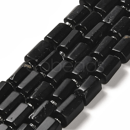 Natural Black Tourmaline Beads Strands G-N327-06-14A-1