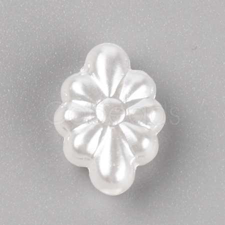 Opaque Acrylic Beads OACR-WH0026-01A-1