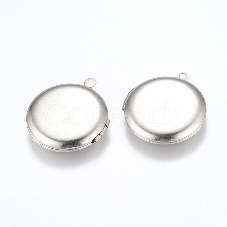 Tarnish Resistant 304 Stainless Steel Locket Pendants STAS-E144-016P-1