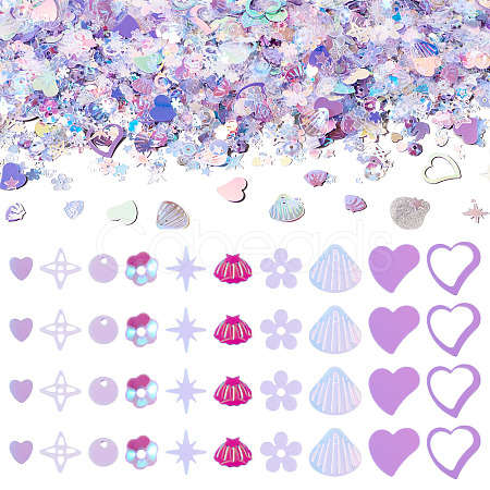 100G Plastic Sequins Beads PVC-TA0001-04C-1