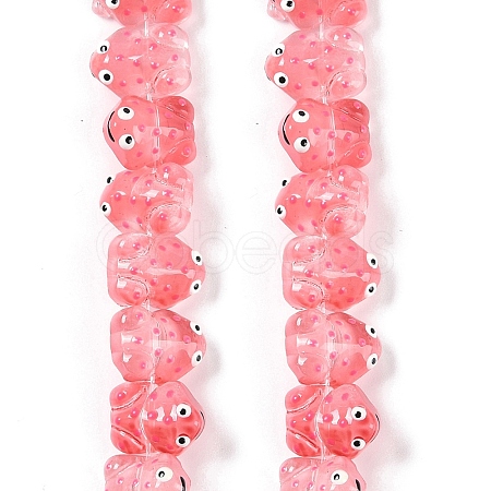 Transparent Glass Enamel Beads Strands GLAA-B021-05H-1