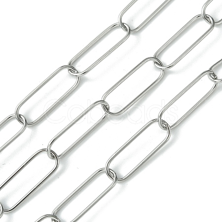 Tarnish Resistant 304 Stainless Steel Oval Link Chains CHS-K018-06P-1