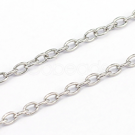 Tarnish Resistant 304 Stainless Steel Cable Chains CHS-O005-19A-1