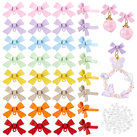 48Pcs 8 Colors Alloy Stud Earring Findings EJEW-PH0001-36-1