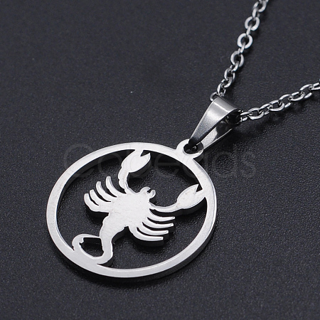 Non-Tarnish 201 Stainless Steel Pendants Necklaces NJEW-S105-JN626-8-1