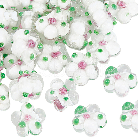40Pcs Handmade Lampwork Beads LAMP-PA0001-11A-1
