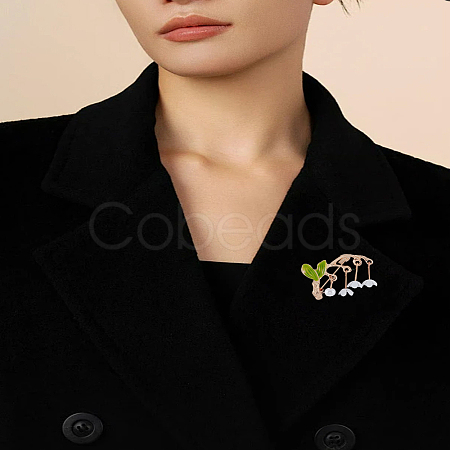 1Pc Lily Enamel Pins JEWB-LP0004-62-1