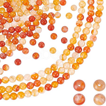 PandaHall Elite 5 Strands Natural Carnelian Beads Strands G-PH0001-58-1