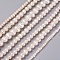 Natural Cultured Freshwater Pearl Beads Strands, Potato, White, 3~13x3~13mm, Hole: 0.5~1mm, about 24~136pcs/strand, 13 inch~16.1 inch(33~41cm)