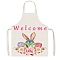 Easter Theme Polyester Sleeveless Apron, with Double Shoulder Belt, Pink, 560x450mm