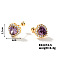 Exquisite Brass Cartilage Earrings with Zirconia, Daily Ear Accessories, Golden, Heart, 11x10mm