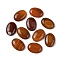 Natural Red Agate Cabochons, Dyed & Heated, Oval, Saddle Brown, 25x18x5.5mm