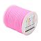 Synthetic Rubber Cord, Hollow, Wrapped Around White Plastic Spool, Pink, 5mm, Hole: 3mm, about 10.94yards/roll(10m/roll)