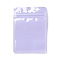 Rectangle Plastic Zip Lock Gift Bags, with Transparence Windows Resealable Bags, Lilac, 11x8x0.15cm, Unilateral Thickness: 2.5 Mil(0.065mm)