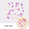 Paper Cabochons, Fashion Nail Art Decorations, Butterfly, Medium Orchid, 3~5x5~7x0.1mm, 50pcs/box