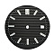 Luminous Glow in the Dark Brass Clock Face Dial, Flat Round, Black, 30.8mm