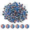 50G Transparent Crackle Acrylic Beads, Round, Blue, 8x7.5mm, Hole: 1.8mm