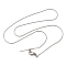 Non-Tarnish 304 Stainless Steel Snake Chain Necklace for Women, for Beadable Necklace Making, Stainless Steel Color, 17.24 inch(43.8cm)