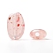 Opaque Acrylic with Point Pattern Beads, Rice, Misty Rose, 13.4~14.3x9.2x5.3~5.5mm, Hole: 1.8mm