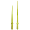 Aluminum Long Shaft Clock  Pointer, Clock Hands for Replacement Clock, Yellow, 310~390x25.5x3.5~3.8mm, long needle hole: 2.8x3.7mm, short needle hole: 5mm, 2Pcs/set