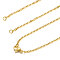 304 Stainless Steel Cable Chain Necklace Making, with Lobster Claw Clasps, Golden, 18.5 inch~18.8 inch(47~47.8cm), 1.5mm, Hole: 2.5mm