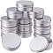 Round Aluminium Tin Cans, Aluminium Jar, Storage Containers for Cosmetic, Candles, Candies, with Screw Top Lid, Platinum, 5.7x2.7cm, Capacity: 50ml, 20pcs/box