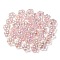 UV Plating Rainbow Iridescent Transparent Acrylic Beads, Two Tone, Flower, Pink, 15.5x16x9mm, Hole: 3mm