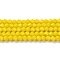 Opaque Solid Color Imitation Jade Glass Beads Strands, Faceted, Bicone, Yellow, 4x4mm, Hole: 0.8mm, about 82~85pcs/strand, 12.01~12.2 inch(30.5~31cm)