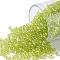 TOHO Round Seed Beads, Japanese Seed Beads, (105) Transparent Luster Lemon-Lime, 11/0, 2.2mm, Hole: 0.8mm, about 1110pcs/10g