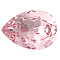 Preciosa&reg MAXIMA Crystal Fancy Stones, Czech Crystal, 435 16 301 Baroque Pear, Dura Foiling, 70020 Light Rose, 18x13mm