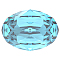 Preciosa&reg MAXIMA Crystal Fancy Stones, Czech Crystal, 435 12 601 Oval, Dura Foiling, 60010 Aqua Bohemica, 18x13mm