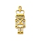 201 Stainless Steel Pendants, Laser Cut, Nutcracker Soldier Charm, Golden, 22.5x7.5x1mm, Hole: 1.5mm