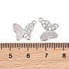 Brass Micro Pave Clear Cubic Zirconia Pendants CU-CBAFB7D-02P-3