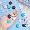 12Pcs 3 Colors Synthetic Turquoise Pendants STAS-UN0039-61-4