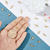 20Pcs Brass Micro Pave Cubic Zirconia Tiny Cross Charms KK-DC0001-85-3