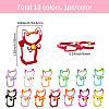 13Pcs 13 Colors Baking Paint Zinc Alloy Enamel Locking Carabiner FIND-SC0021-06-2