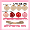 250Pcs 5  Colors Spray Painted Round Natural Schima Wood Beads WOOD-PA0001-73A-2