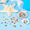 150Pcs 3 Styles Natural Akoya Shell Flat Round Charms BSHE-TA0001-09-4