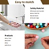 80Pcs Round Silicone Focal Beads SIL-SZ0001-24-25-4