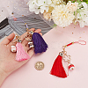 3Pcs 3 Colors Cartoon Lucky Cat Straps Mobile Phone Lanyard AJEW-OC0004-03-3