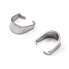 Tarnish Resistant 304 Stainless Steel Snap on Bails X-STAS-R048-9x7mm-3